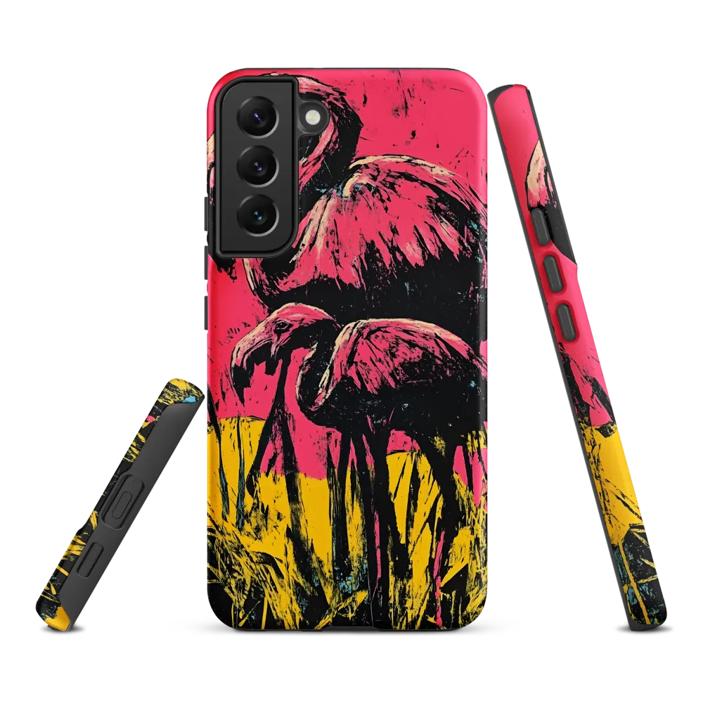 Flamingo Duet: A Pop Art Expression