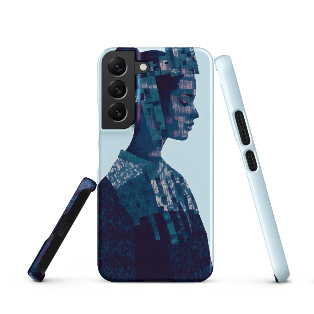 Digital Portrait in Abstract Blue