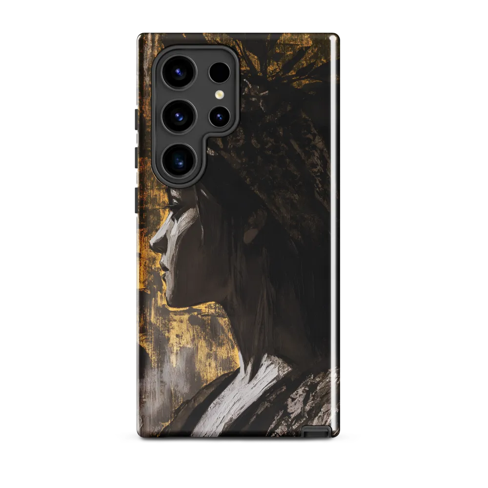 Golden Elegance: A Modern Profile Portrait