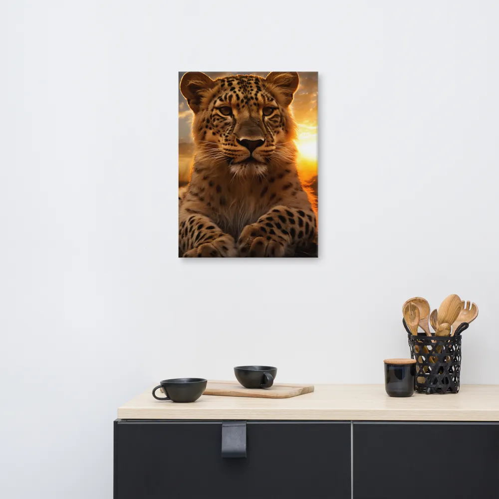Regal Presence: The Leopard at Sunset