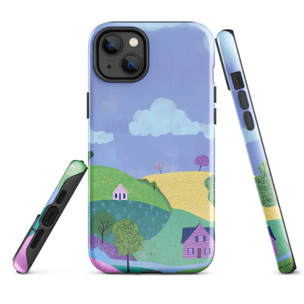 Whimsical Hills and Quaint Homes | Phone Case |  14 Plus | Tough Case | Glossy