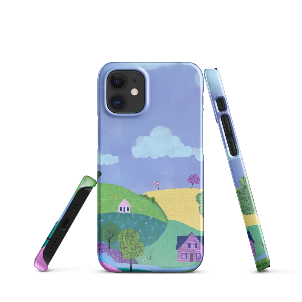 Whimsical Hills and Quaint Homes | Phone Case |  12 Mini | Snap Case | Glossy