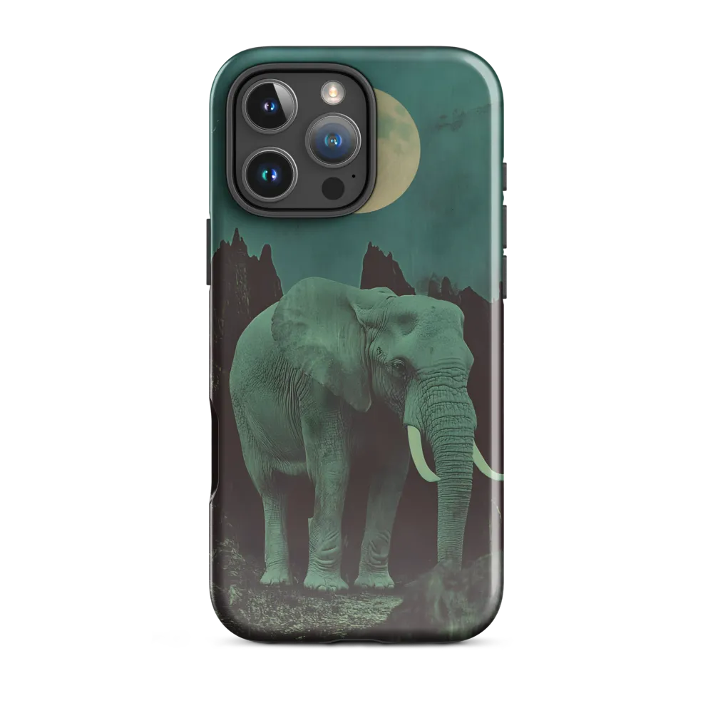 Ethereal Presence: Elephant Under a Full Moon