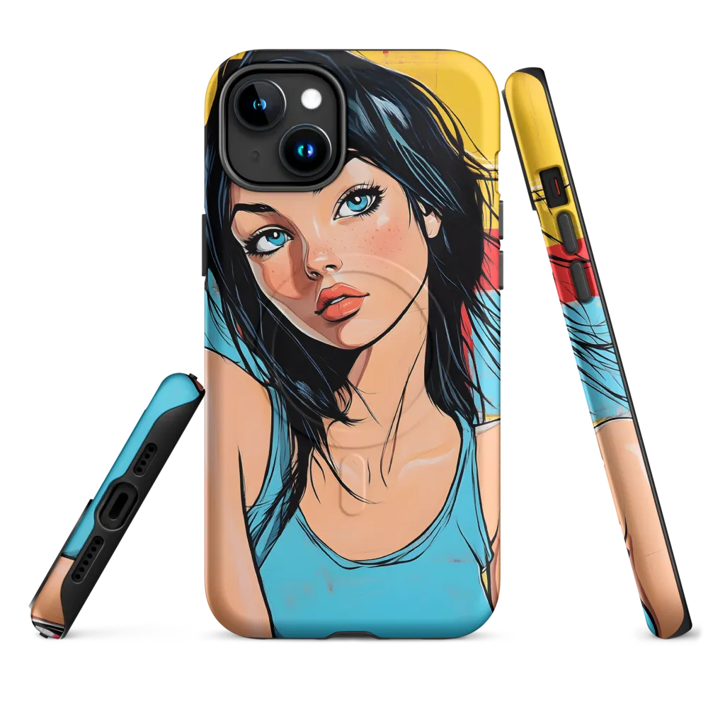 Vibrant Portrait of Modern Youth | Phone Case |  15 Plus | MagSafe® Tough Case | Matte