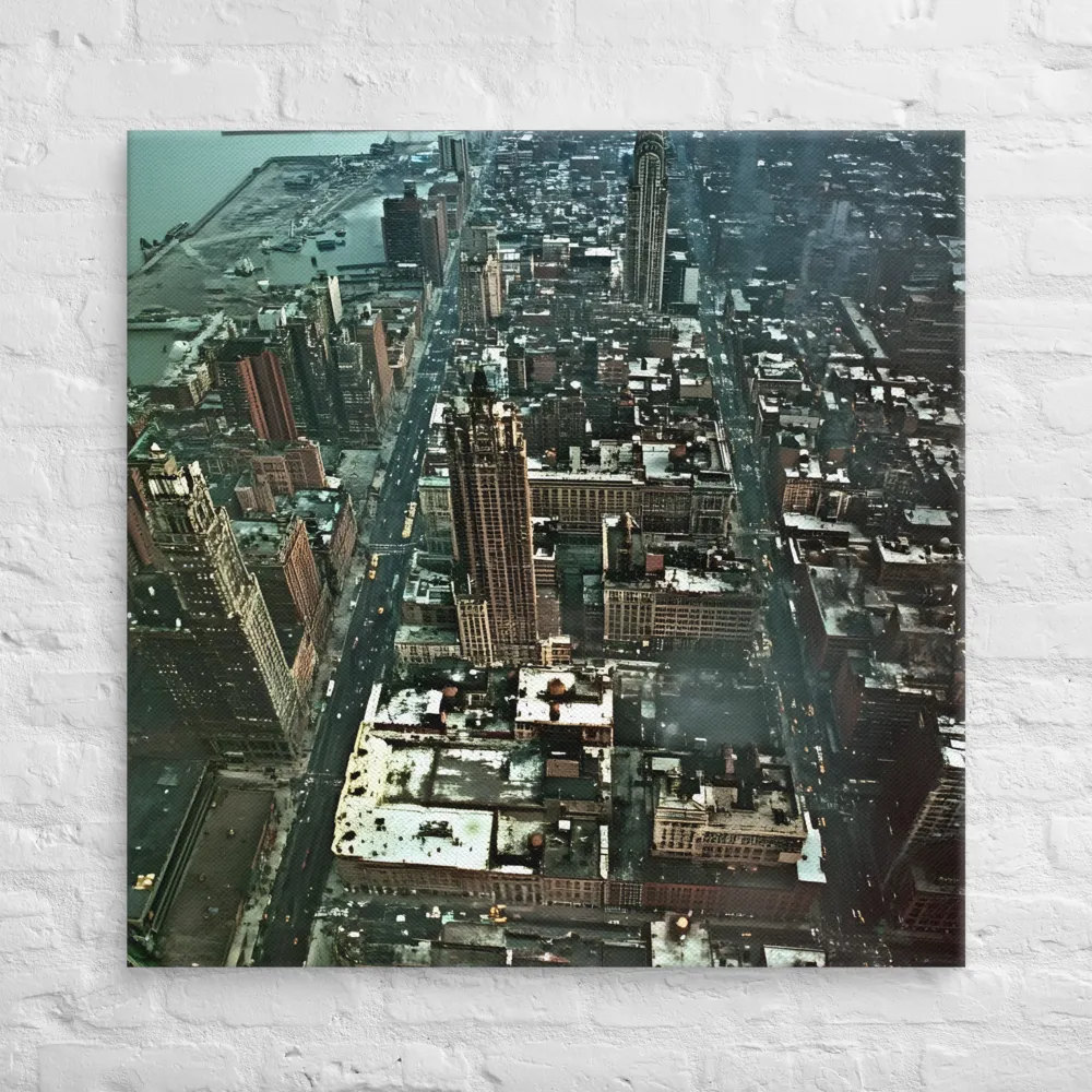 Aerial Symphony of Urban Life | Canvas | 36″×36″