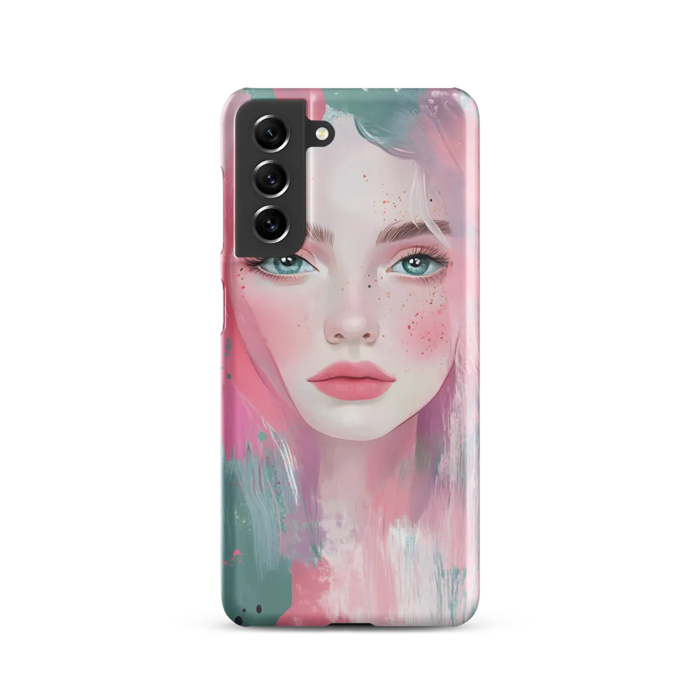 Dreamy Serenity: A Contemporary Portrait | Phone Case |  S21 | Snap Case | Matte