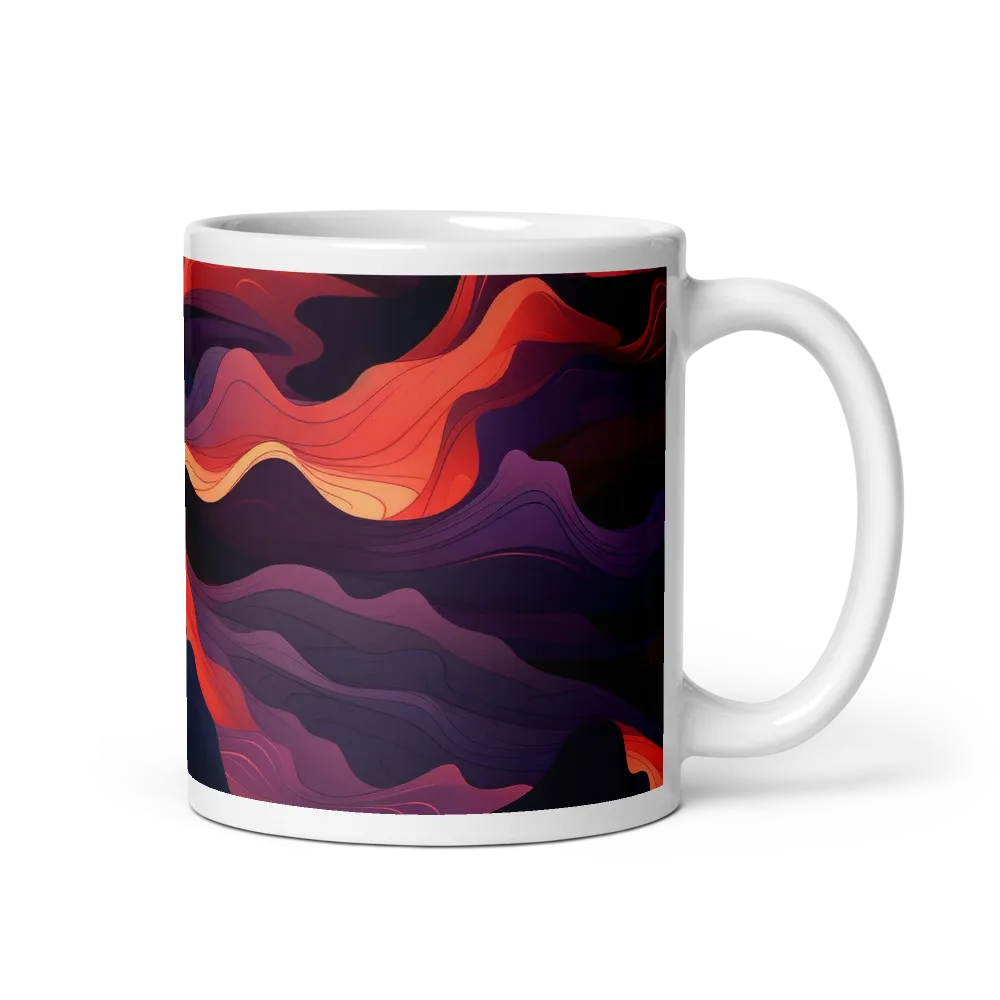 Ethereal Waves of Color | Mug with White inside | 11 oz