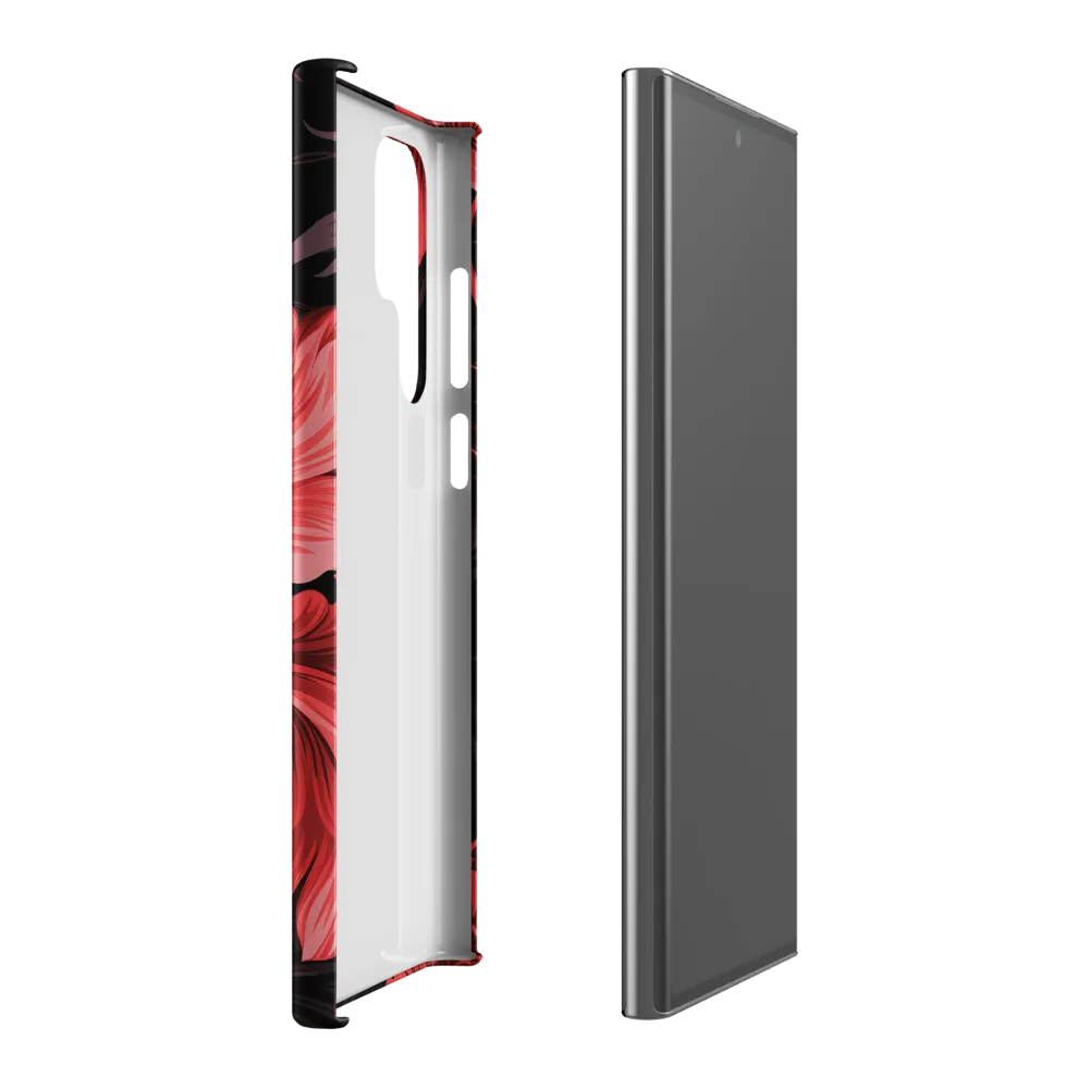Tropical Elegance in Red | Phone Case |  S22 Ultra | Snap Case | Matte