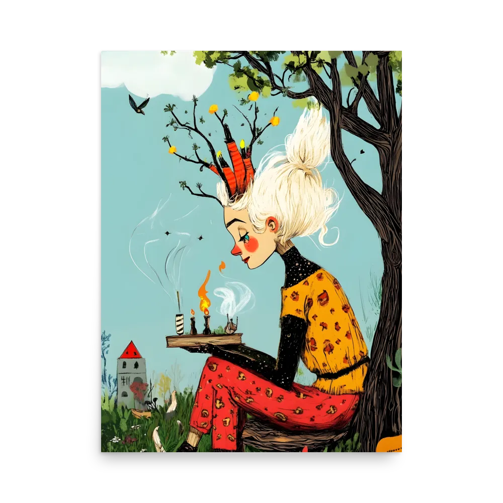 Whimsical Nature Girl | Poster | 18″×24″