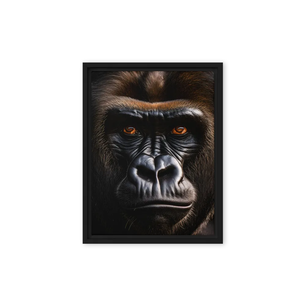 Majestic Gaze | Canvas with Black Frame | 9″×12″