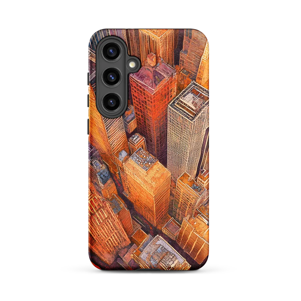 Urban Symphony in Orange and Purple