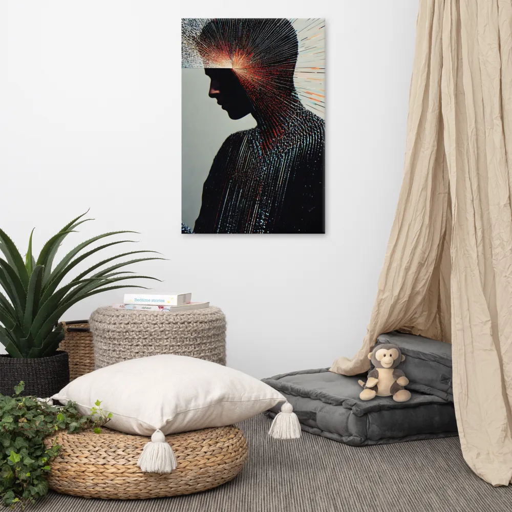 Radiant Reflection: An Abstract Journey of Thought | Canvas | 24″×36″