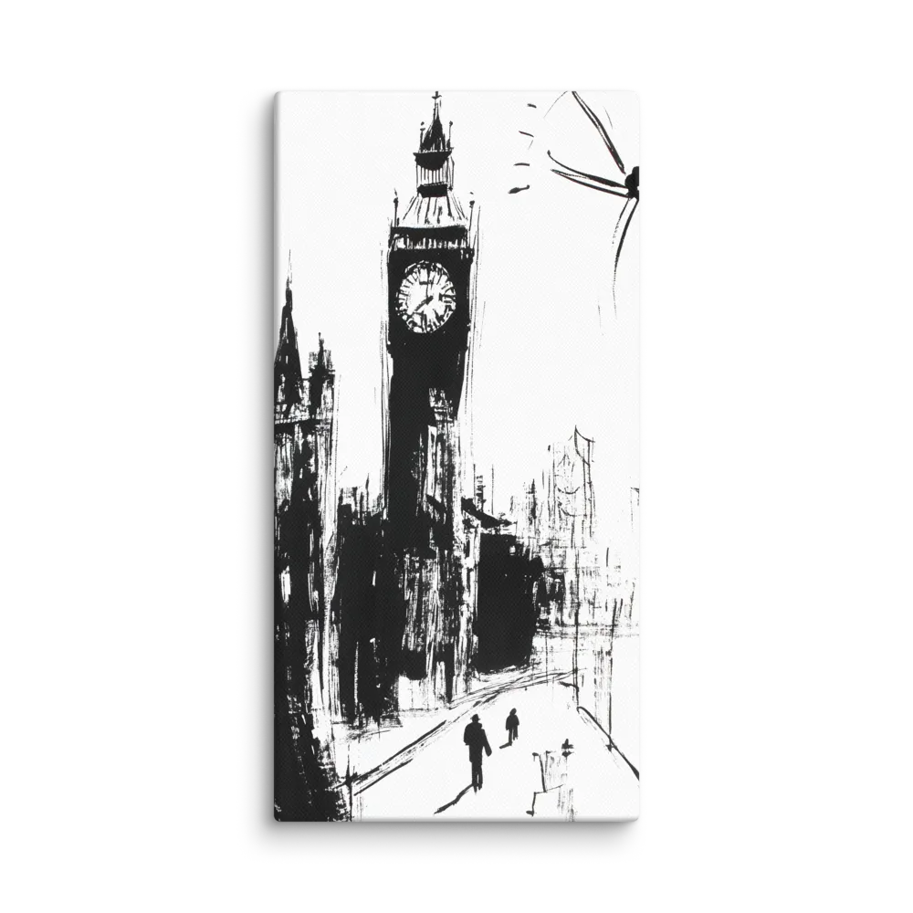 Clock Tower in Motion | Canvas | 10″×20″