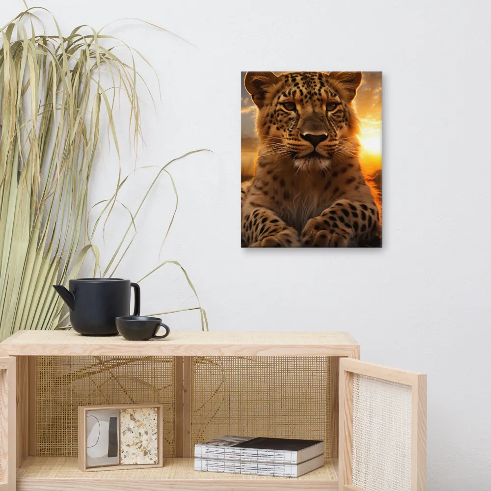 Regal Presence: The Leopard at Sunset