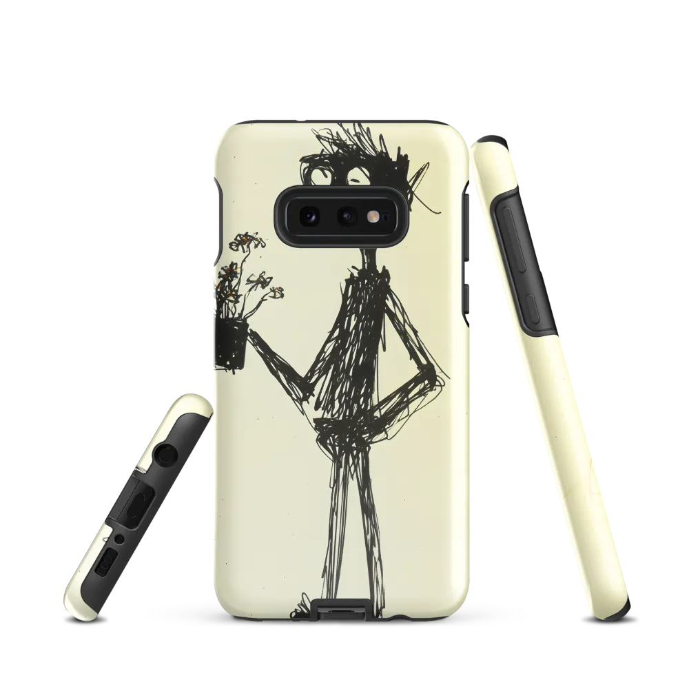 Whimsical Figure with Flowers