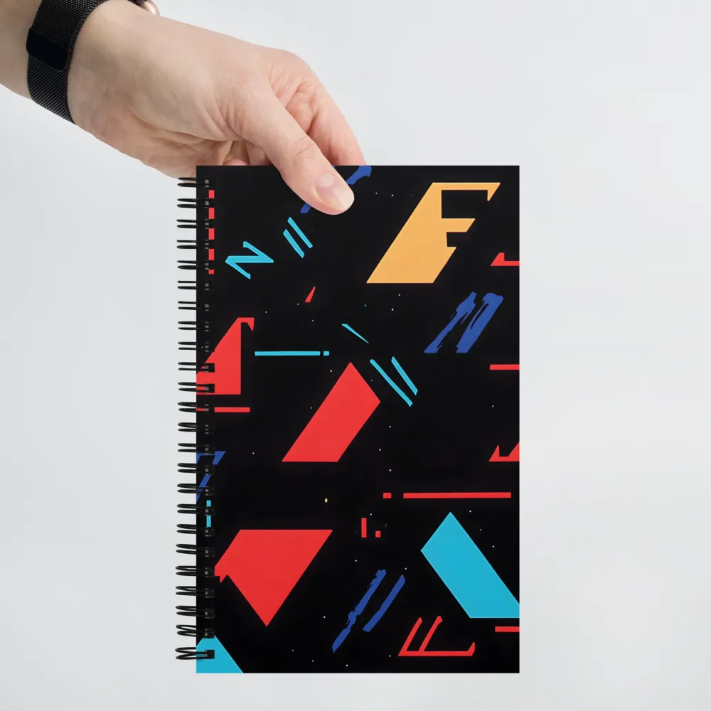 Dynamic Geometric Harmony | Spiral Notebook