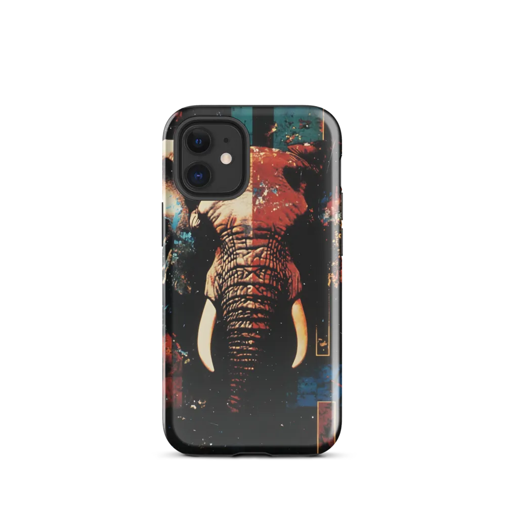Majestic Mosaic: The Elephant | Phone Case |  12 mini | Tough Case | Glossy
