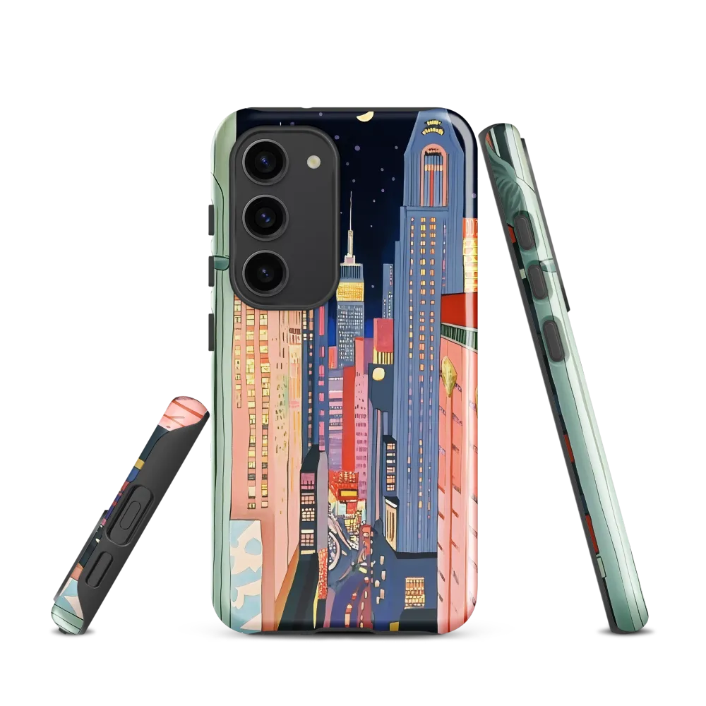 Urban Dreamscape: A Pop Art Night | Phone Case |  S23 | Tough Case | Glossy
