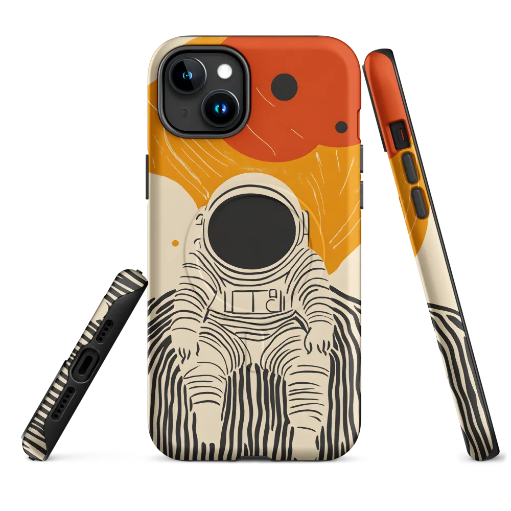 Astronaut in Cosmic Thoughts | Phone Case |  15 Plus | MagSafe® Tough Case | Matte