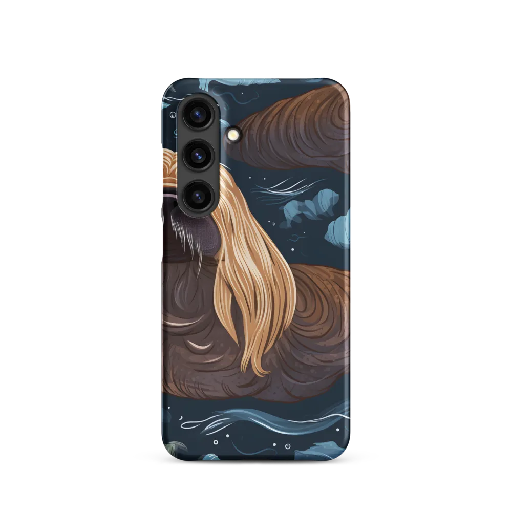 Whimsical Walruses in Deep Blue