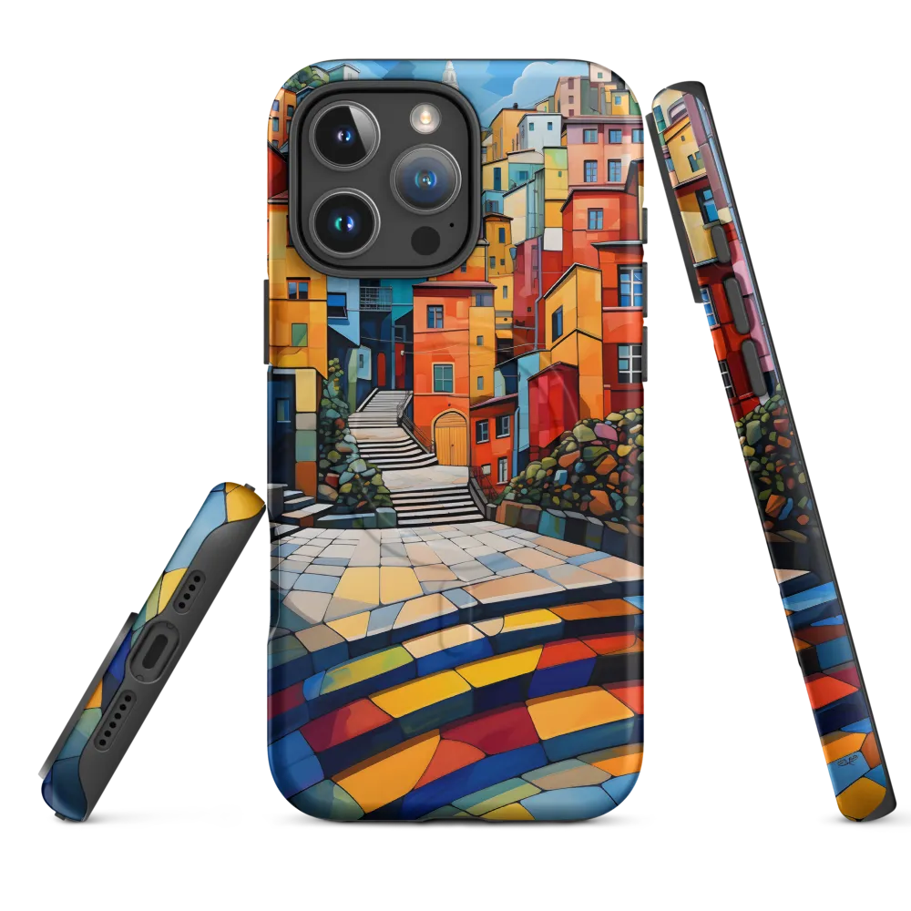 Vibrant Village: A Cubist Journey