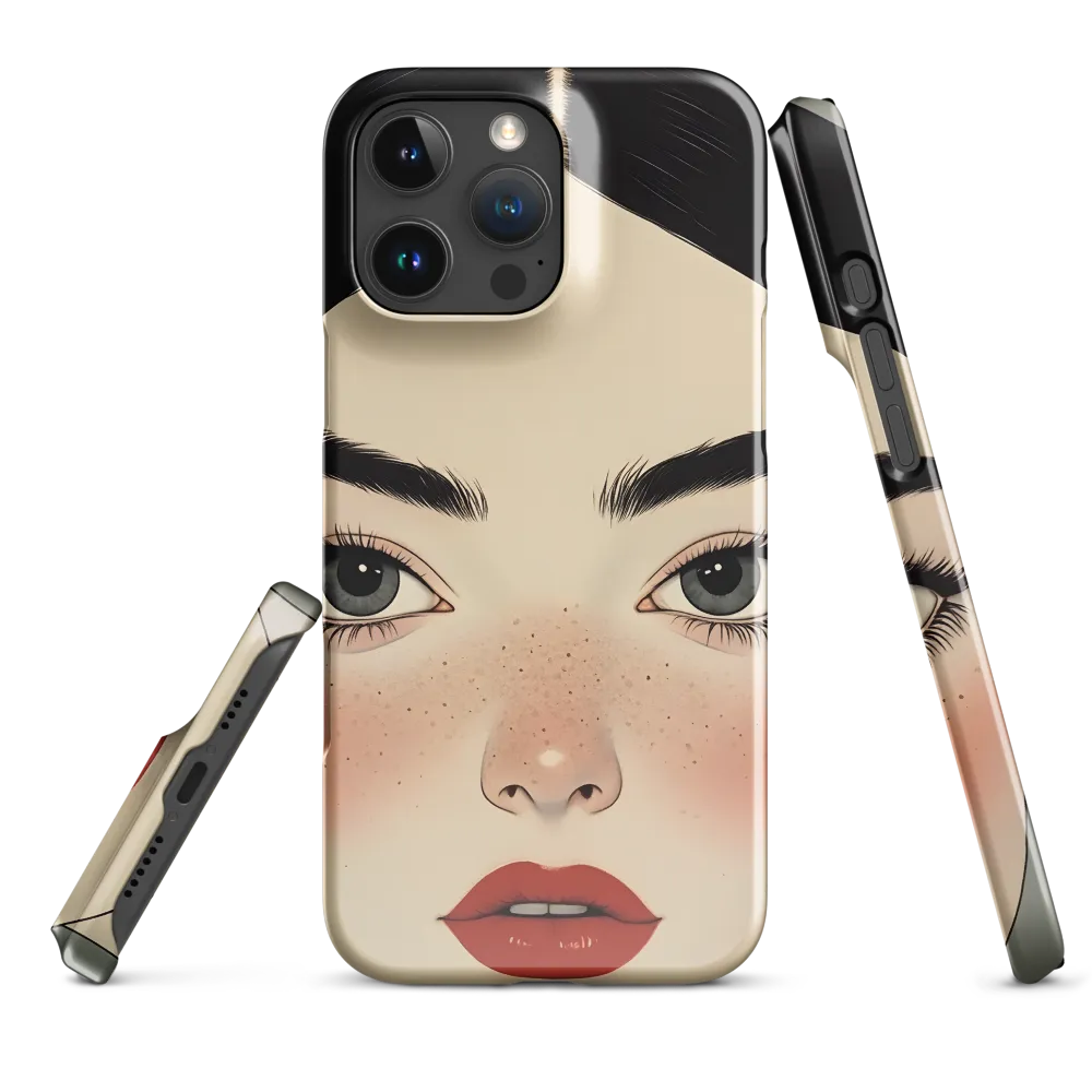 Serenity Captured: A Modern Portrait | Phone Case |  16 Pro Max | Snap Case | Glossy