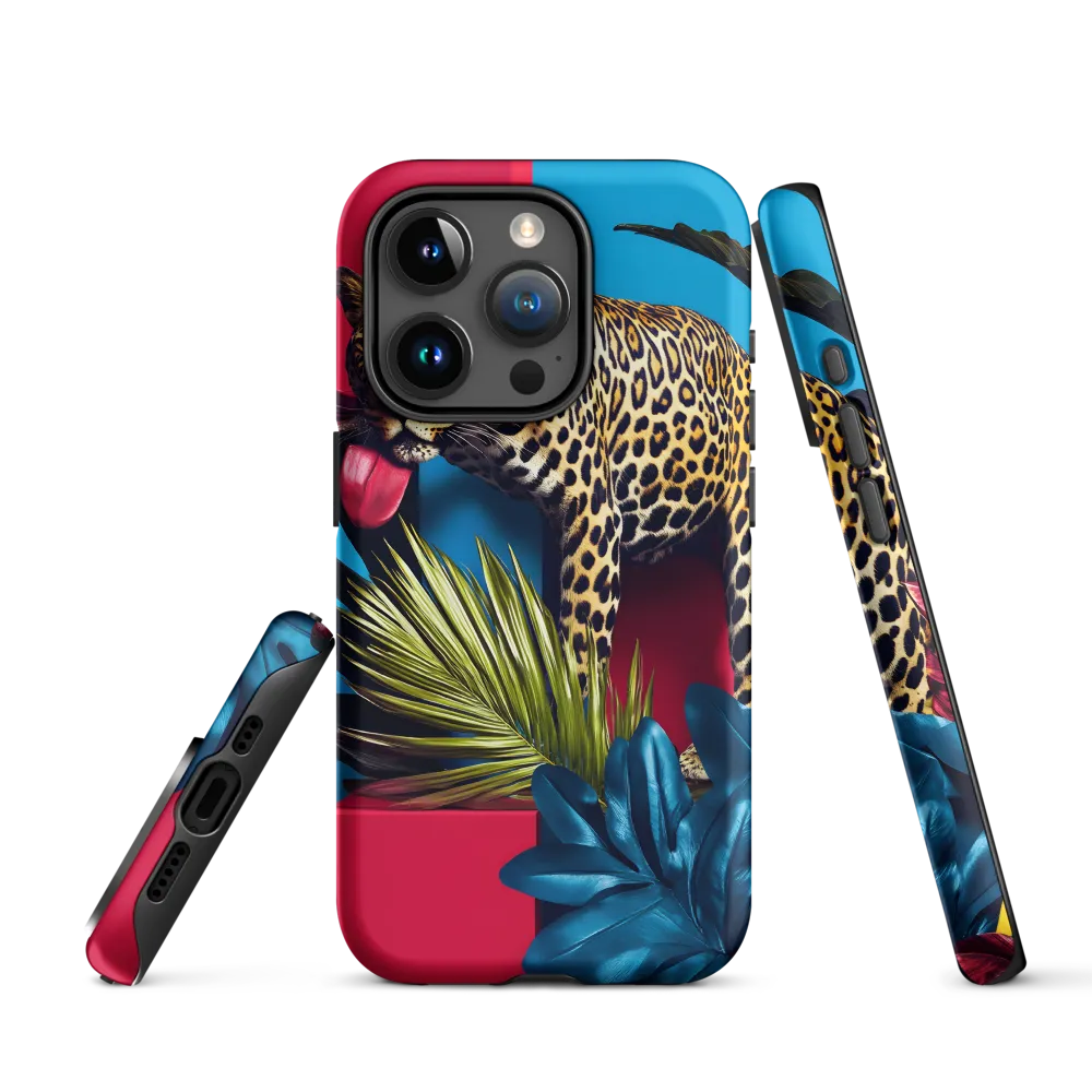 Playful Leopard in Vibrant Paradise