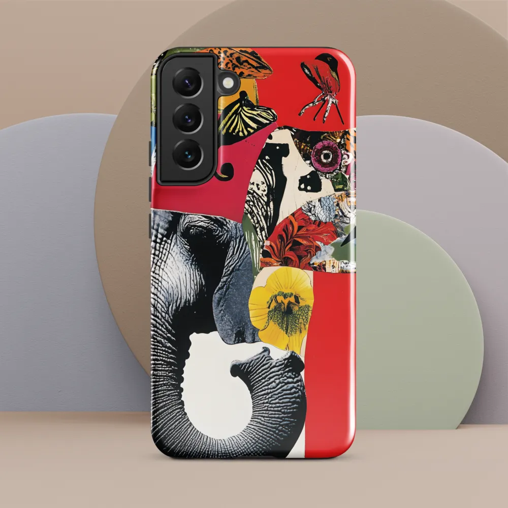 Whimsical Elephant: A Vibrant Collage of Life