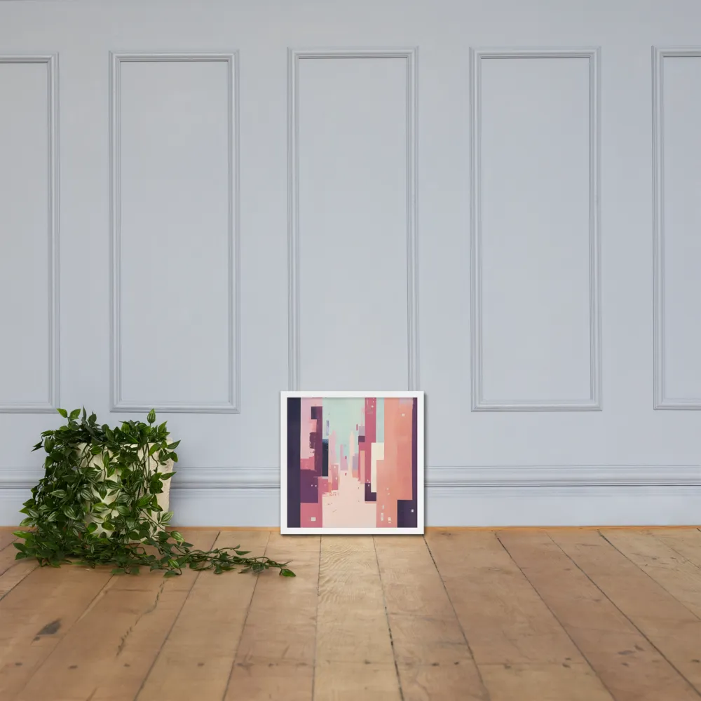 Tranquil Cityscape | Poster with White Frame | 16″×16″