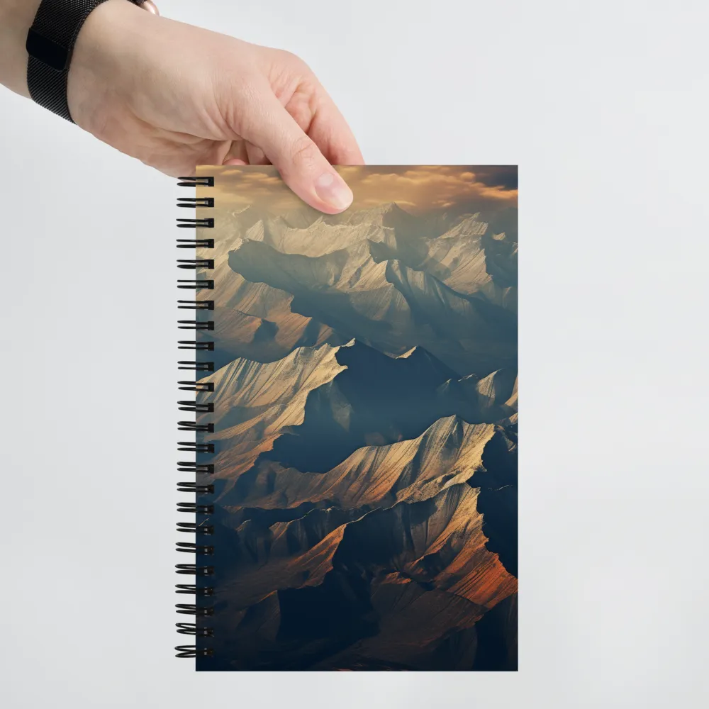 Majestic Mountains: An Aerial Serenity | Spiral Notebook