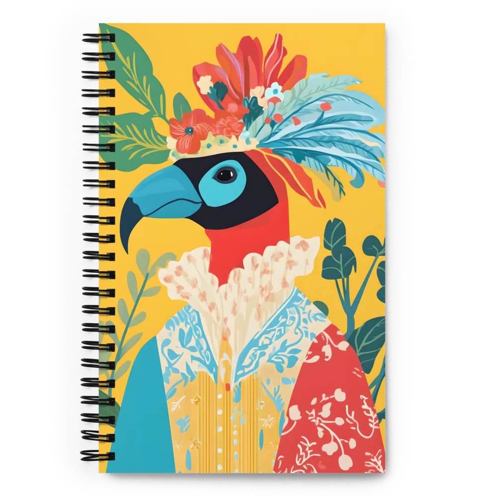 The Regal Parrot: A Celebration of Color | Spiral Notebook