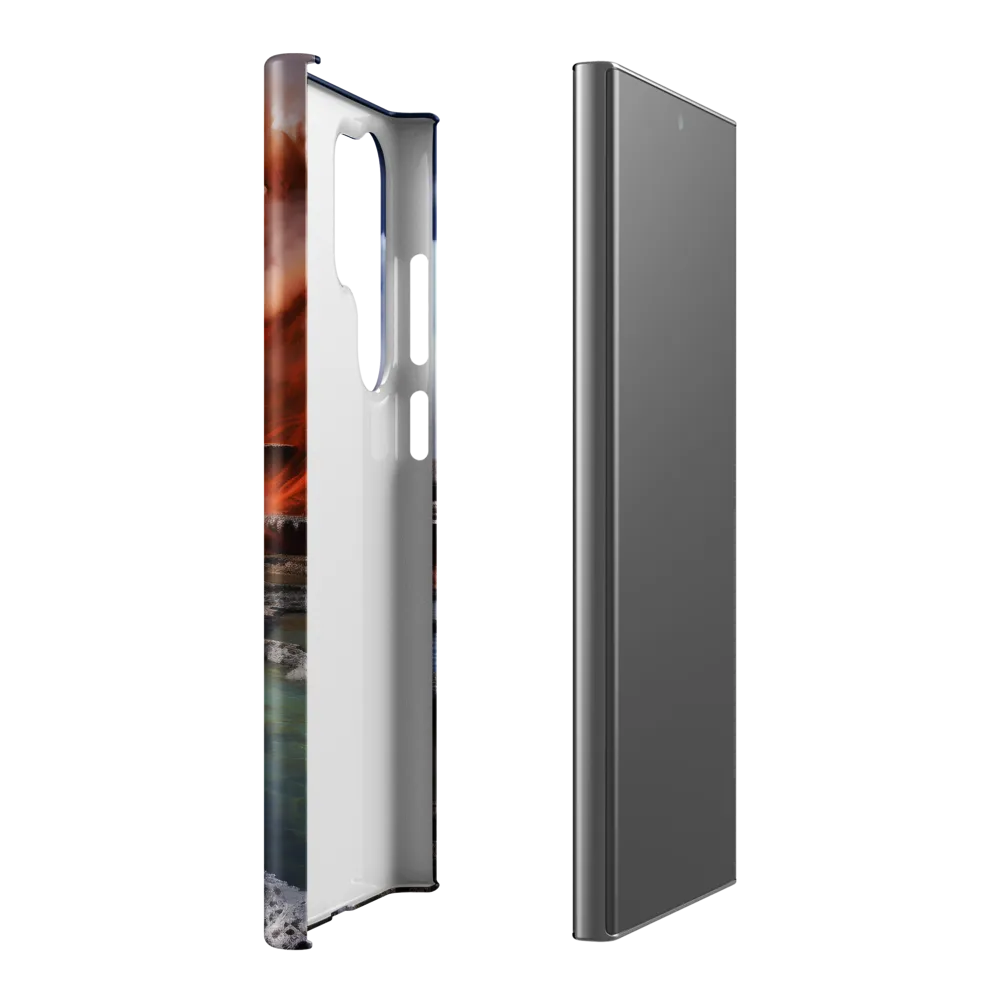 Nature's Fury: The Volcano's Expression | Phone Case |  S23 Ultra | Snap Case | Matte