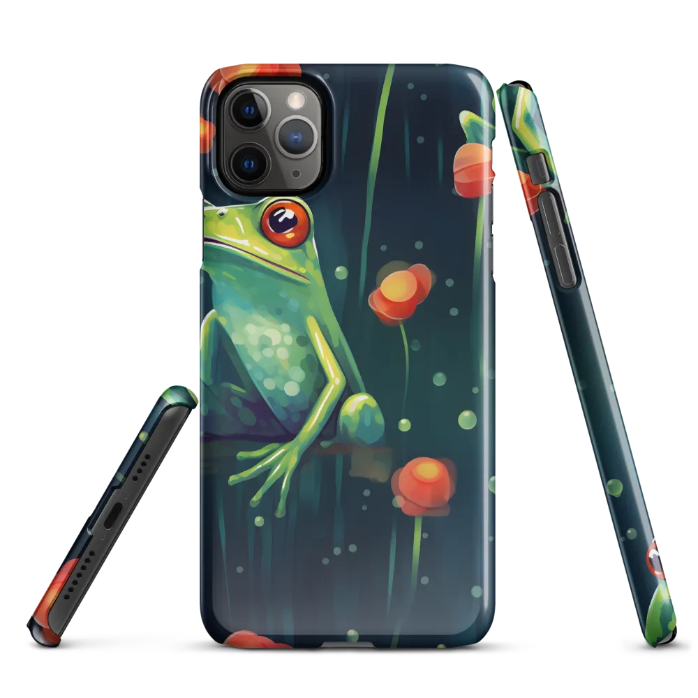 Playful Frogs in a Lush Pond | Phone Case |  11 Pro Max | Snap Case | Glossy