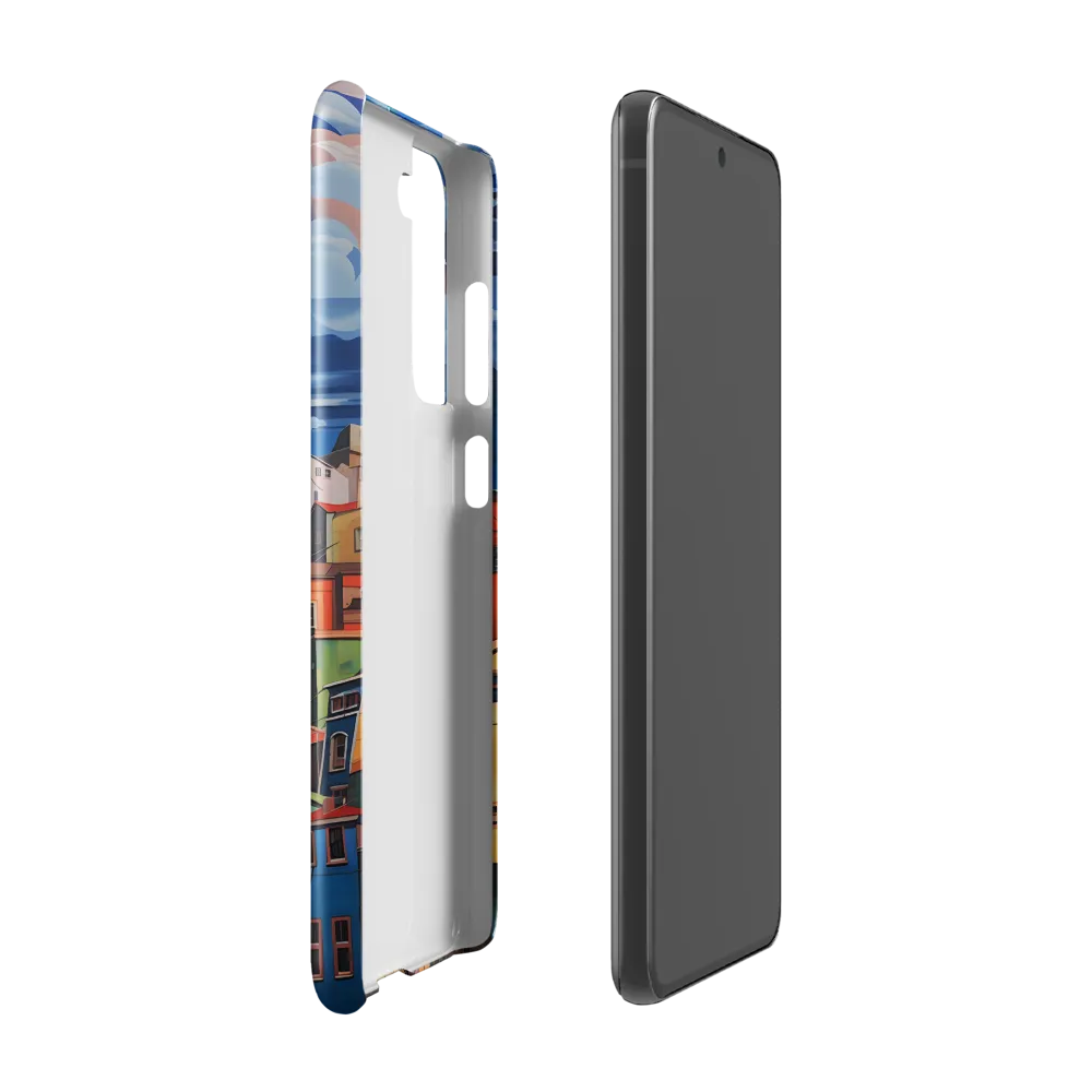 Whimsical Heights: A Vibrant Cityscape | Phone Case |  S21 FE | Snap Case | Glossy