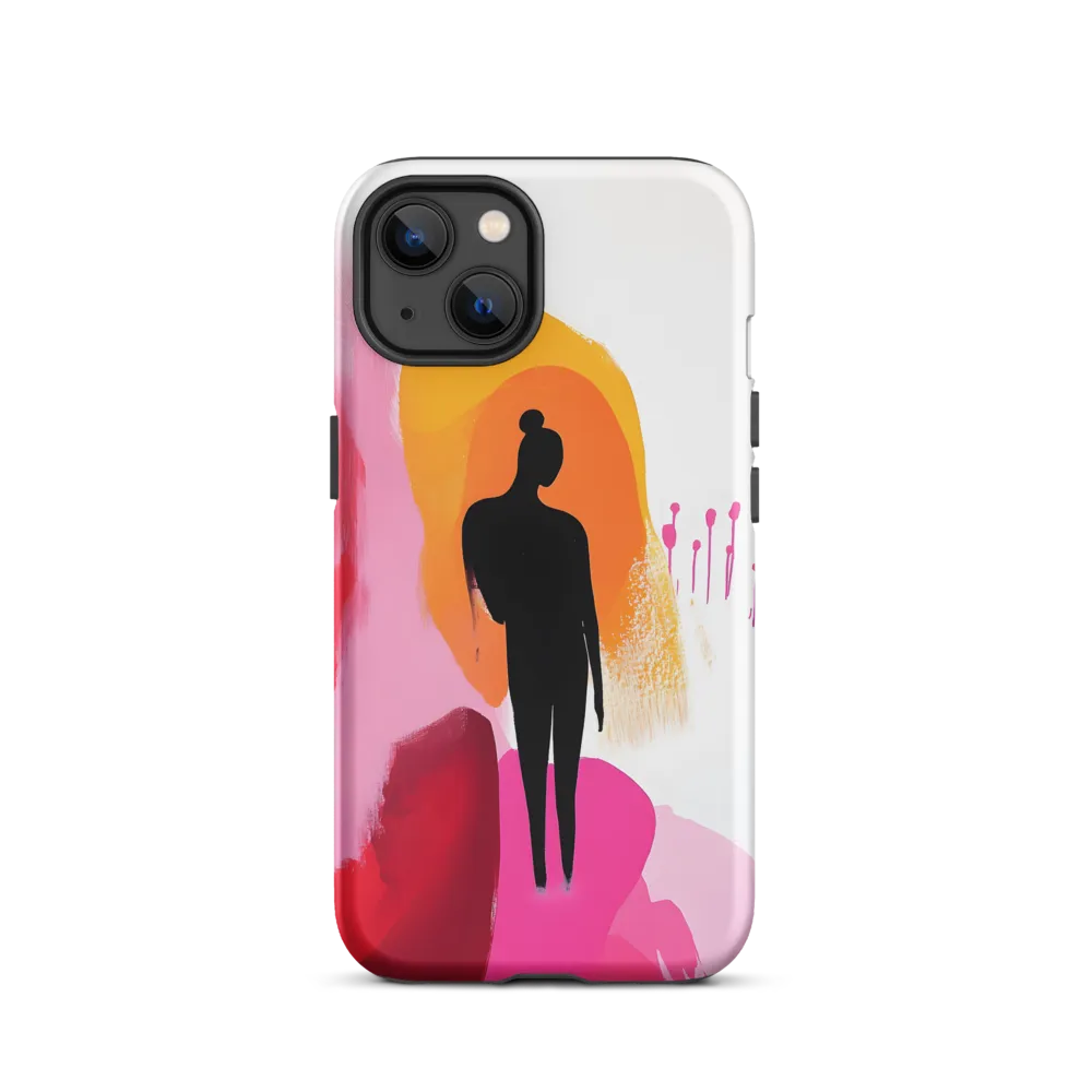 Silhouette in Colorful Abstraction