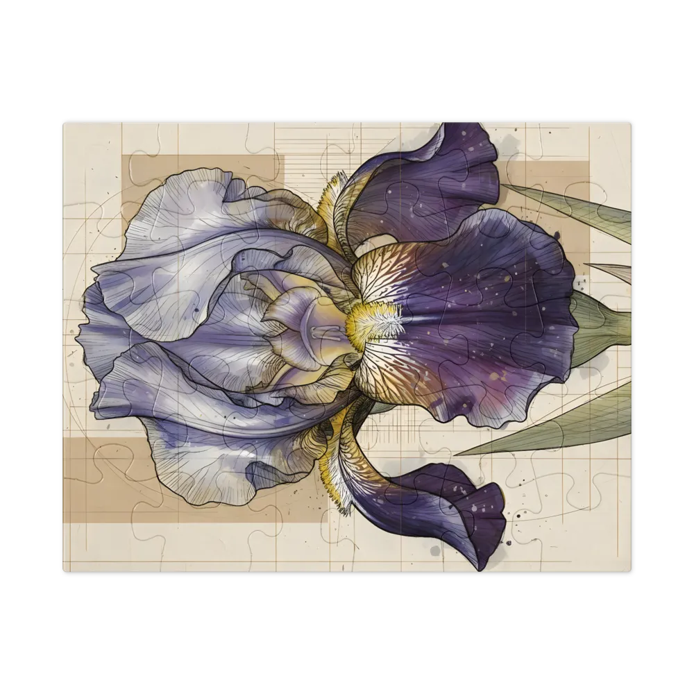 Iris Study 
 Jigsaw Puzzle in Tin Box