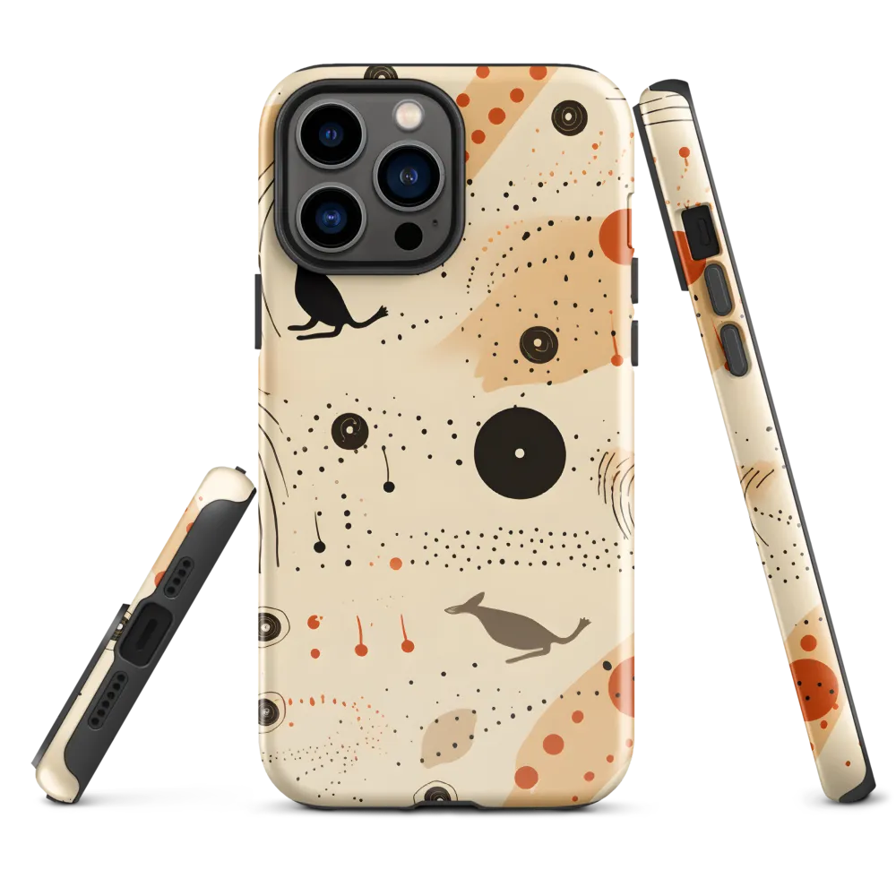 Playful Patterns in Earth Tones | Phone Case |  13 Pro Max | Tough Case | Glossy