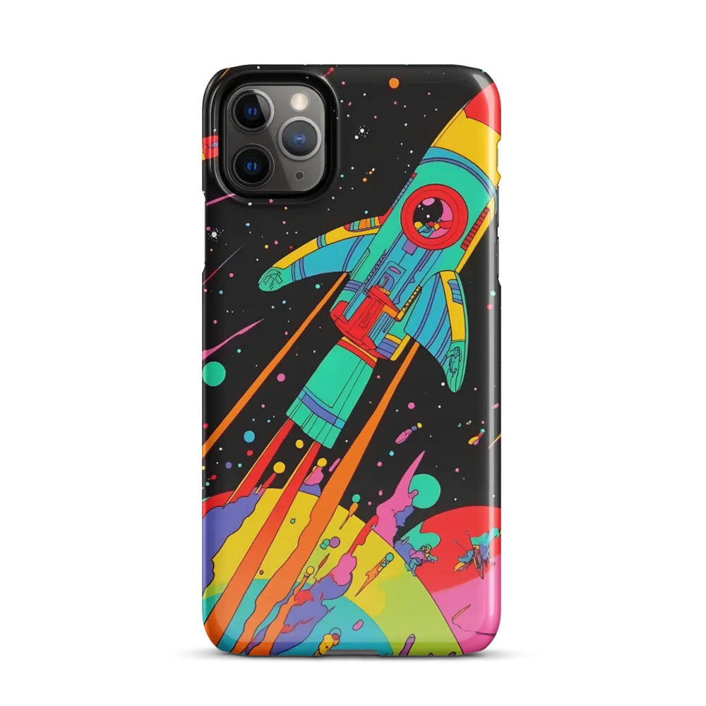 Cosmic Voyage: The Neon Lift-Off | Phone Case |  11 Pro Max | Snap Case | Glossy