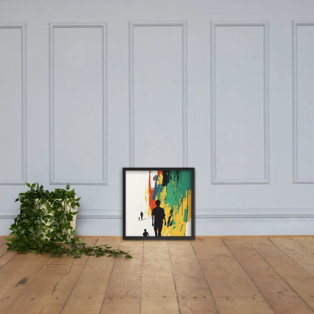Journey of Silhouettes | Poster with Black Frame | 18″×18″