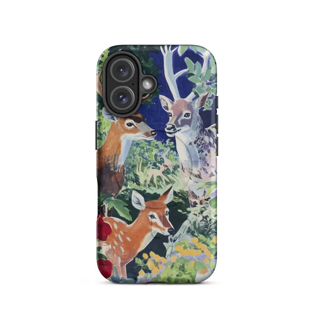 Whispers of the Forest: A Deer Gathering | Phone Case |  16 | MagSafe® Tough Case | Matte