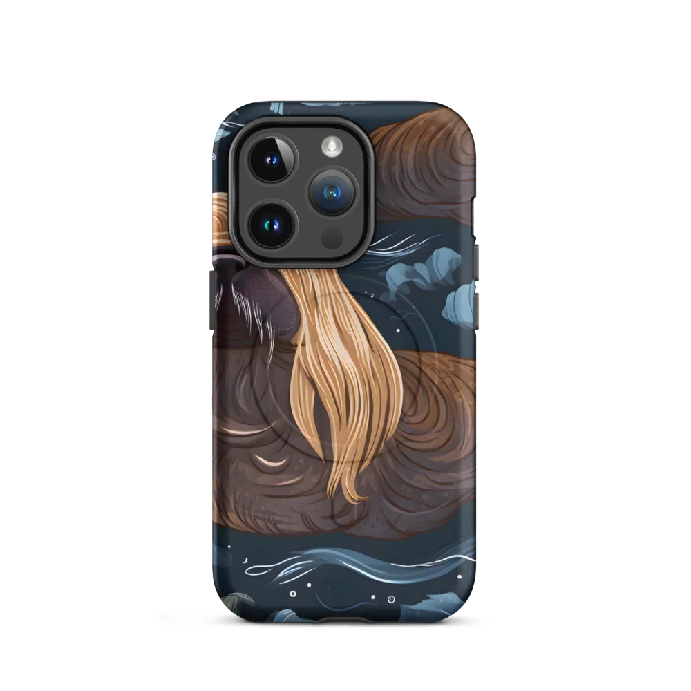 Whimsical Walruses in Deep Blue
