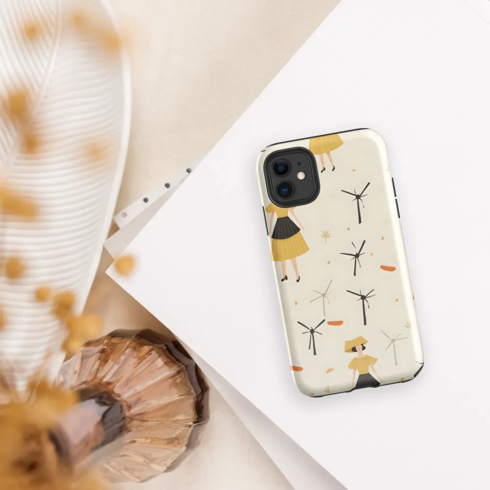 Whimsical Patterns of Nature and Femininity | Phone Case |  11 | Tough Case | Glossy