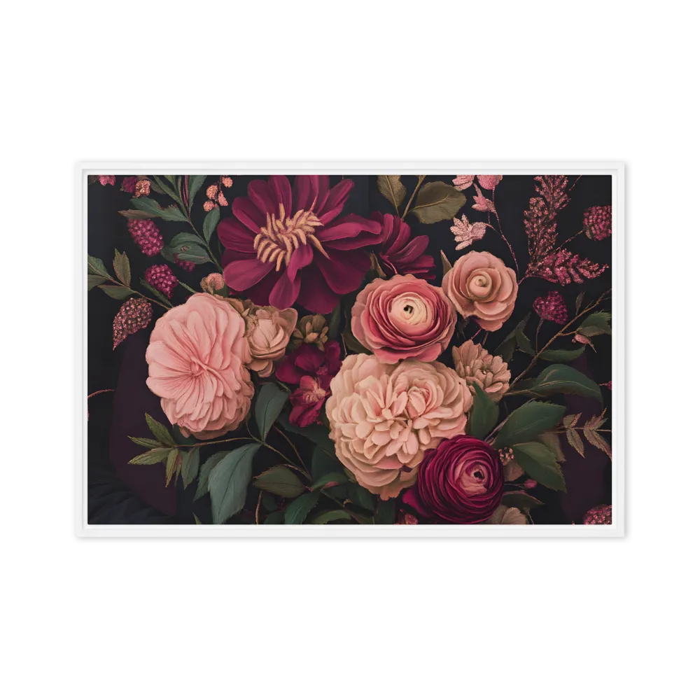 Botanical Elegance | Canvas with White Frame | 20″×30″