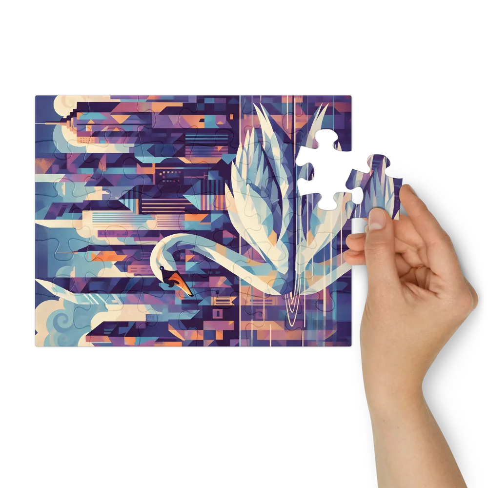 Metropolitan Swan 
 Jigsaw Puzzle in Tin Box