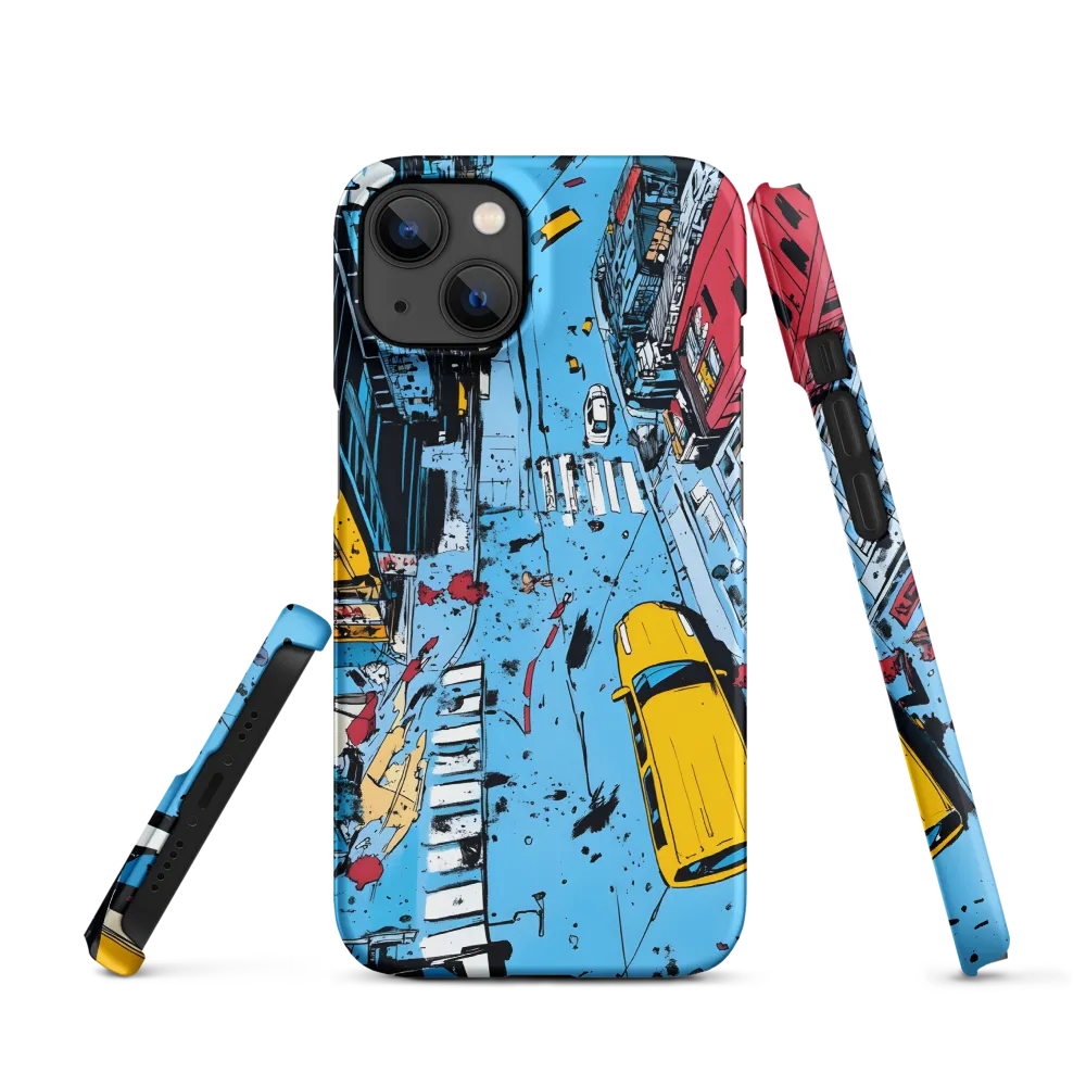 Urban Chaos: Aerial View of City Life | Phone Case |  13 | Snap Case | Matte