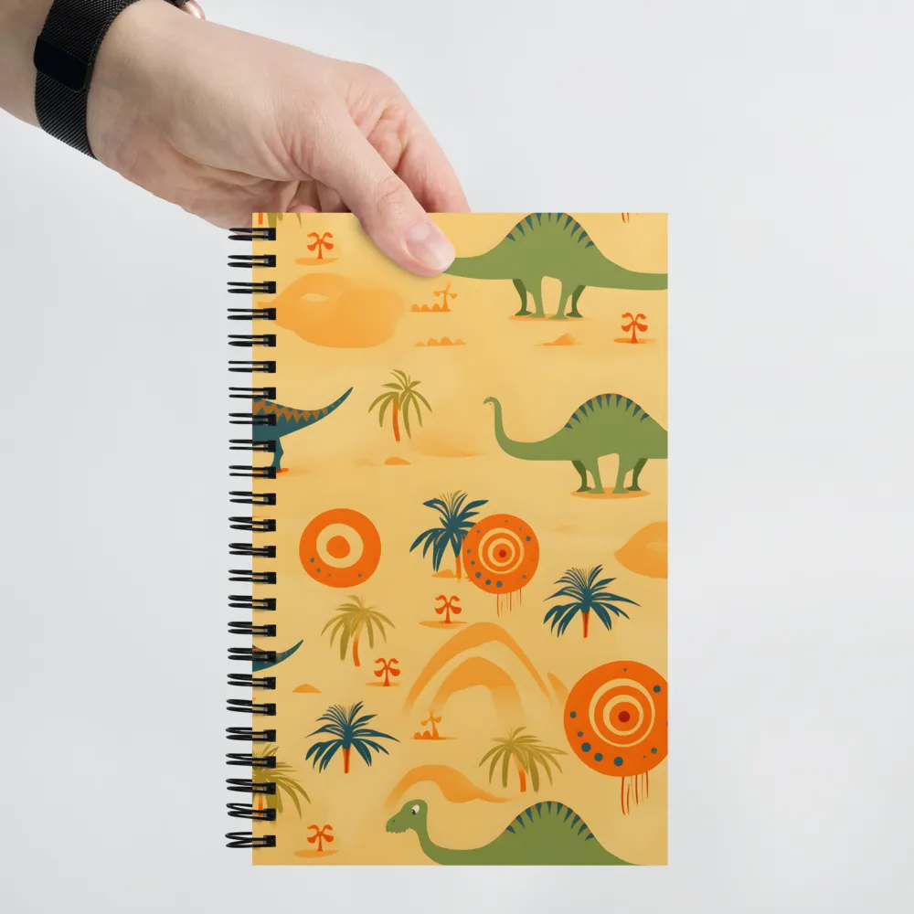 Dinosauria Delight: A Colorful Prehistoric Adventure | Spiral Notebook