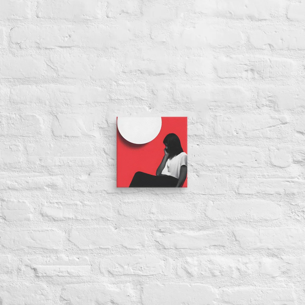 Contemplation in Red | Canvas | 8″×8″
