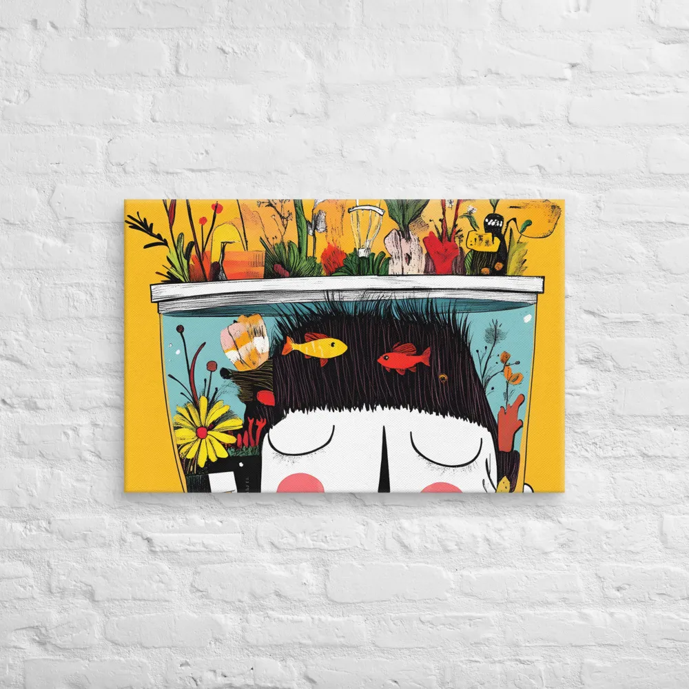 Whimsical Garden Head | Canvas | 20″×30″