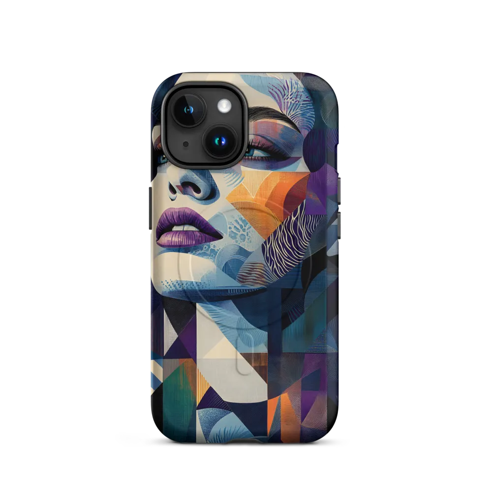 Fragmented Mystery: A Modern Portrait | Phone Case |  15 | MagSafe® Tough Case | Matte