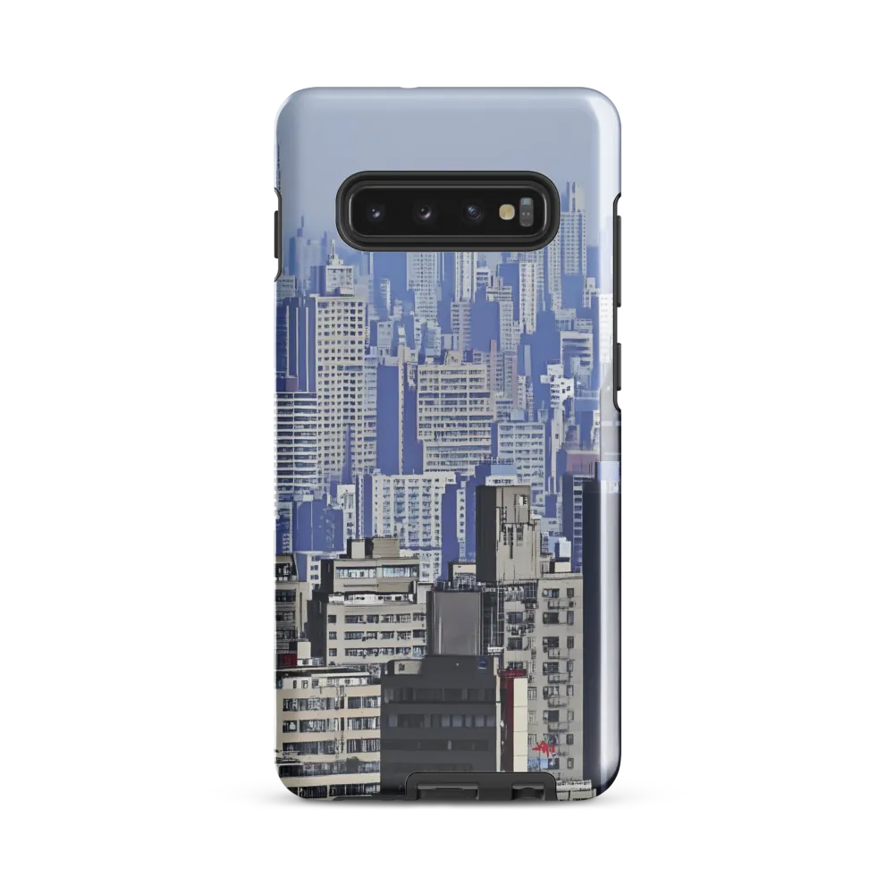 Urban Symphony: A Cityscape in Blues and Grays | Phone Case |  S10 Plus | Tough Case | Glossy